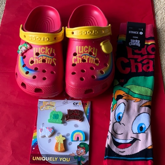 🍀🌈🍀 CROCS  LUCKY CHARMS X CROCS PACK 🍀🌈🍀 NWT 🍀🌈🍀 - Picture 4 of 16